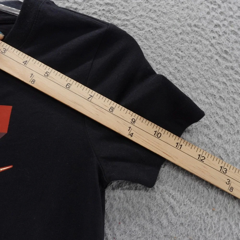 Nike Kids XS Black Graphic Swoosh T-Shirt N Logo‎ Short Sleeve NEW